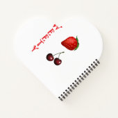 イチゴとさくらんぼシンプルのカラフル果実 ノートブック (裏面)