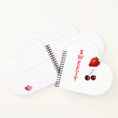 イチゴとさくらんぼシンプルのカラフル果実 ノートブック (内部)