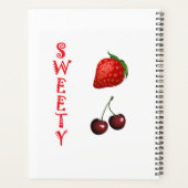 イチゴとさくらんぼ甘いフルーツスナックトリート プランナー手帳 (裏面)