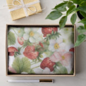 イチゴとイチゴの花 薄葉紙 (ギフト)