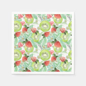 イチゴとキウイ。 スタンダードカクテルナプキン (正面)