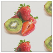 イチゴとキウイ ファブリック (クローズアップ)