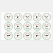 イチゴとギンガムの食品ラベル ラベル (シート)