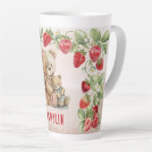 イチゴとクマ カフェラテマグ (右アングル)