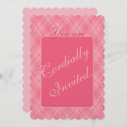 イチゴとクリームの招待状 招待状 (正面/裏面)