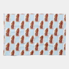 イチゴとクリームの甘いパン キッチンタオル