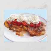 イチゴとクリームの甘いパン ポストカード (正面)