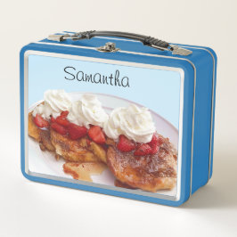 イチゴとクリームの甘いパン メタルランチボックス