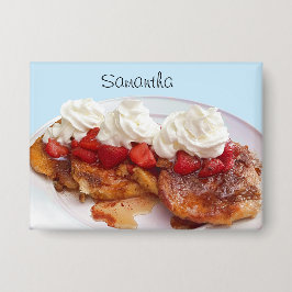 イチゴとクリームの甘いパン 缶バッジ