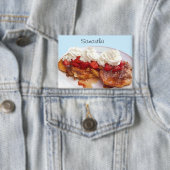 イチゴとクリームの甘いパン 缶バッジ (インサイチュ)