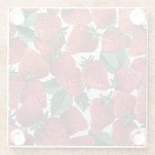 イチゴとクリームパターン ガラスコースター (裏面)