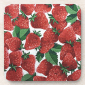 イチゴとクリームパターン コースター (正面)