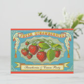 イチゴとクリームパーティー 招待状 (スタンド正面)
