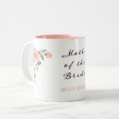 イチゴとクリームヴィンテージバラ母の花嫁 ツートーンマグカップ (正面左)