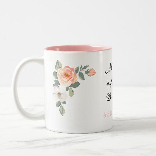 イチゴとクリームヴィンテージバラ母の花嫁 ツートーンマグカップ (左)