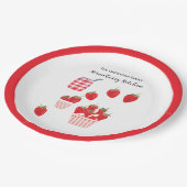 イチゴとクリーム夏の赤かわいらし白 ペーパープレート (アングル)