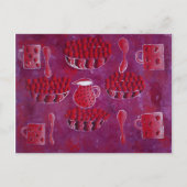 イチゴとクリーム絵を描ズ ポストカード (正面)