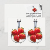 イチゴとクリーム。 ポストカード (正面/裏面)