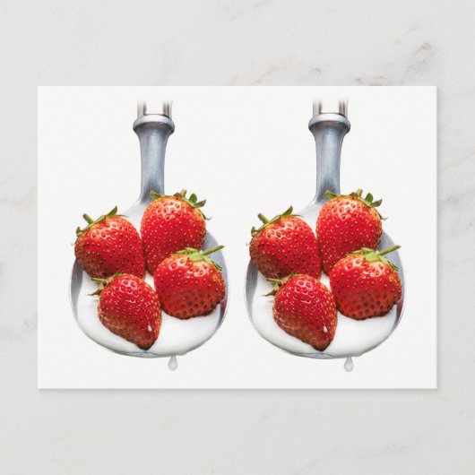 イチゴとクリーム。 ポストカード (正面)