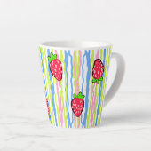 イチゴとストライプイチゴかわいい国 カフェラテマグ (右アングル)