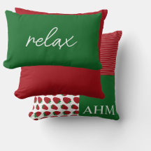 イチゴとストライプスタイルキルトMONOGRAM