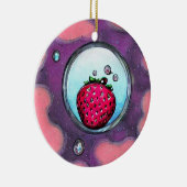イチゴとダイヤモンド セラミックオーナメント (右)