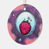 イチゴとダイヤモンド セラミックオーナメント (左)