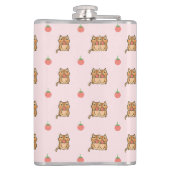 イチゴとチムンクの模様 フラスク (裏面)