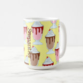 イチゴとチョコレートミルクシェイク コーヒーマグカップ (正面右)