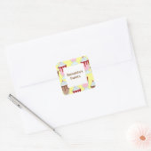 イチゴとチョコレートミルクシェイク スクエアシール (封筒)