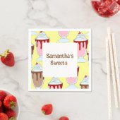 イチゴとチョコレートミルクシェイク スタンダードカクテルナプキン (インサイチュ)