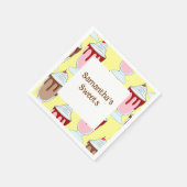 イチゴとチョコレートミルクシェイク スタンダードカクテルナプキン (角)