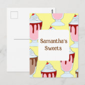 イチゴとチョコレートミルクシェイク ポストカード (正面/裏面)