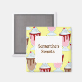 イチゴとチョコレートミルクシェイク マグネット (正面/裏面)