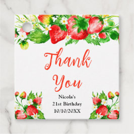 イチゴとデイジーの誕生日お礼 フェイバータグ