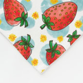 イチゴとデイジーフリースブランケット フリースブランケット (角)