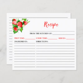 イチゴとデイジーレシピカード