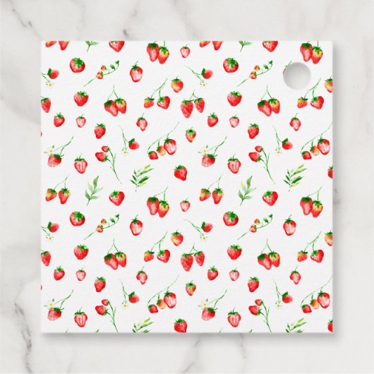 イチゴとデイジー結婚の感謝 フェイバータグ (裏面)