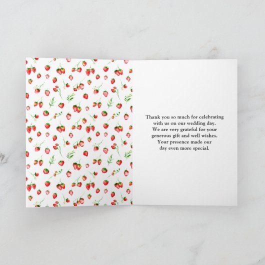 イチゴとデイジー結婚ズ サンキューカード (内部)
