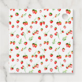 イチゴとデイジー赤ちゃんシャワーありがとう フェイバータグ (裏面)