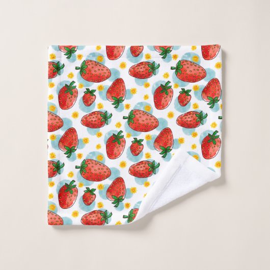 イチゴとデイジー バスタオルセット (ウォッシュタオル)