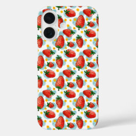 イチゴとデイジー iPhone 16ケース