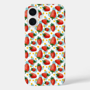 イチゴとデイジー iPhone 16ケース