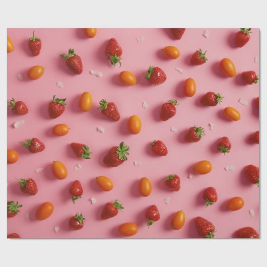 イチゴとトマト ラッピングペーパー (フラット)