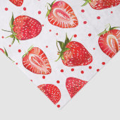 イチゴとドットのパターン 薄葉紙 (詳細)