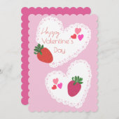 イチゴとハートハッピーバレンタインデー シーズンカード (正面/裏面)
