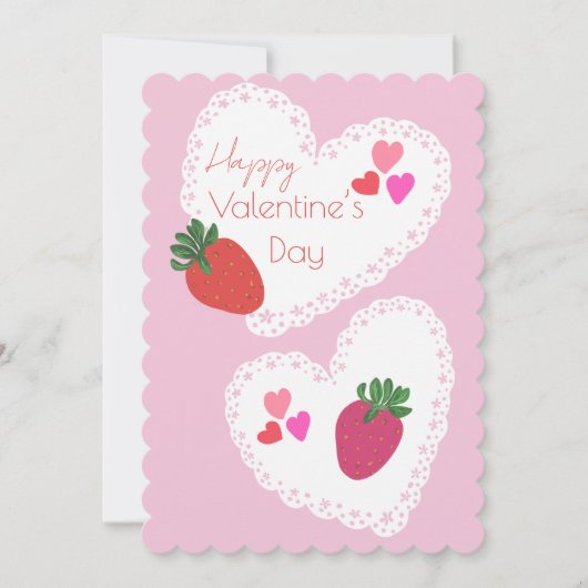 イチゴとハートハッピーバレンタインデー シーズンカード (正面)
