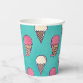 イチゴとバニラアイスクリーム 紙コップ (裏面)