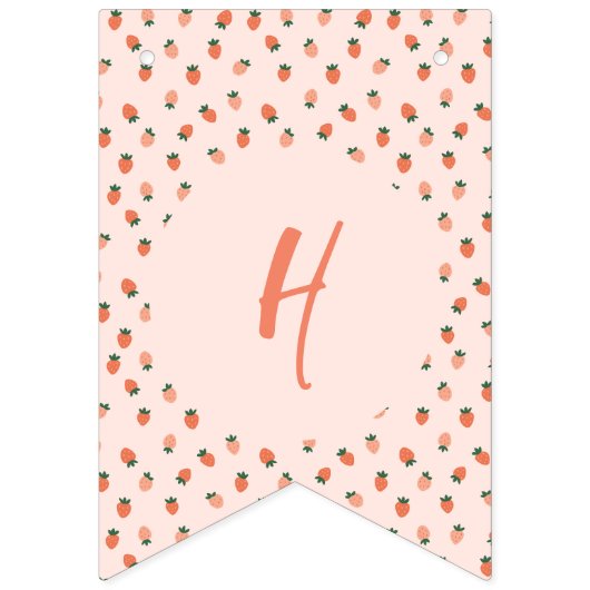 イチゴとバニーの誕生日パーティー バンティングフラッグ (第2の旗)