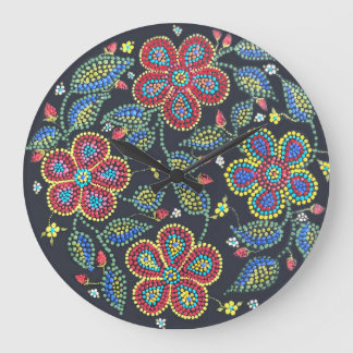 イチゴとバラメティスフローラ ラージ壁時計